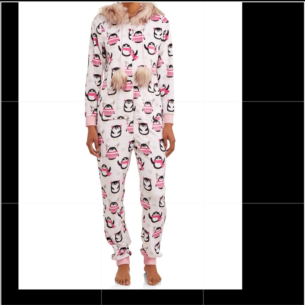 Women's Plus Plush Union Suit, Pink